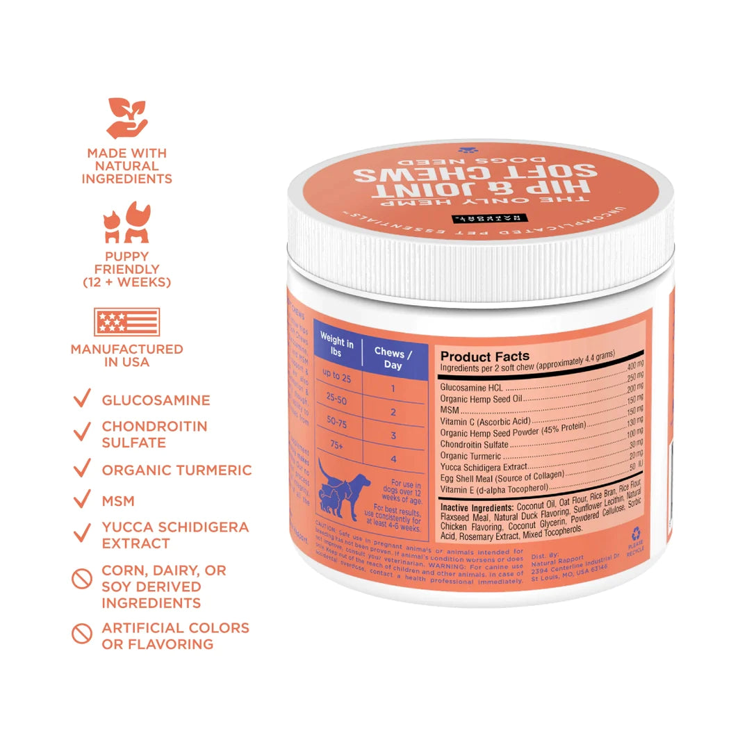 Dog - Hemp Based Hip & Joint Soft Chews